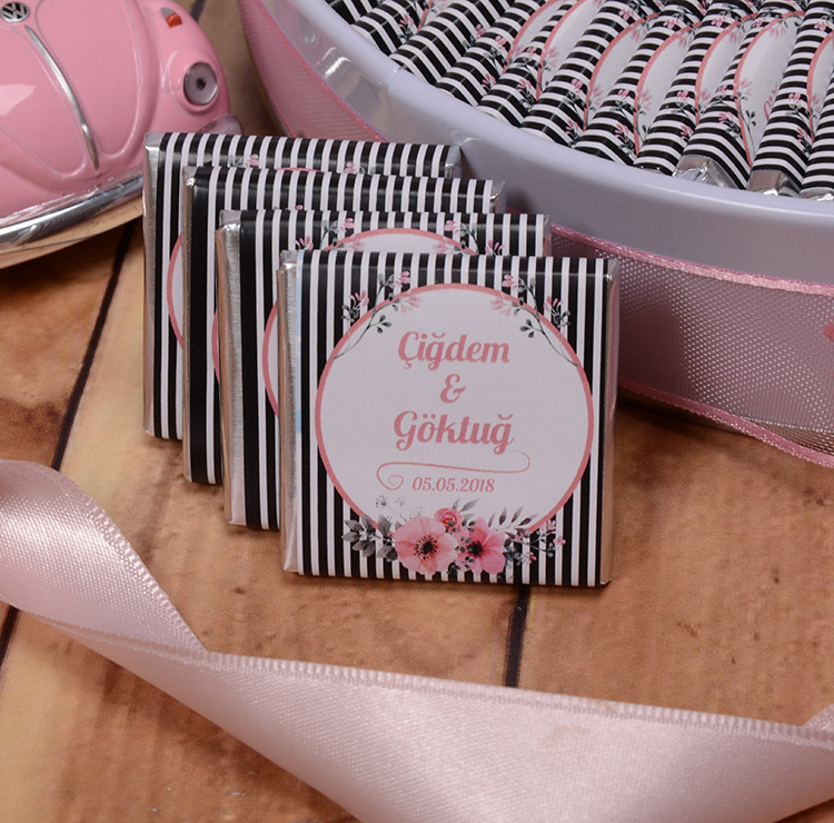 soz nisan cikolatasi - cicekli metal kutu70 ad cikolata  400 gr draje