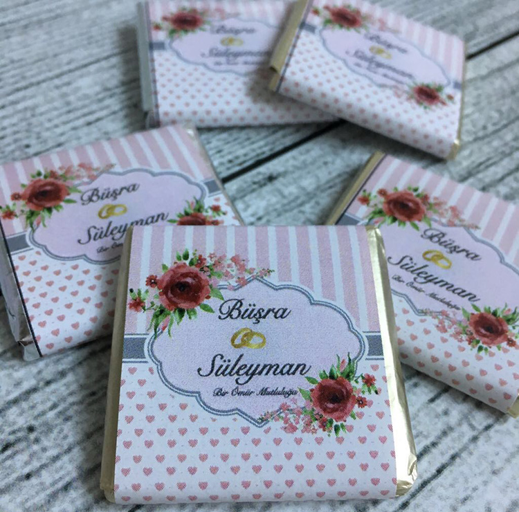 soz cikolatasi - gul yuzuklu metal kutu 48 ad cikolatalinbsp 