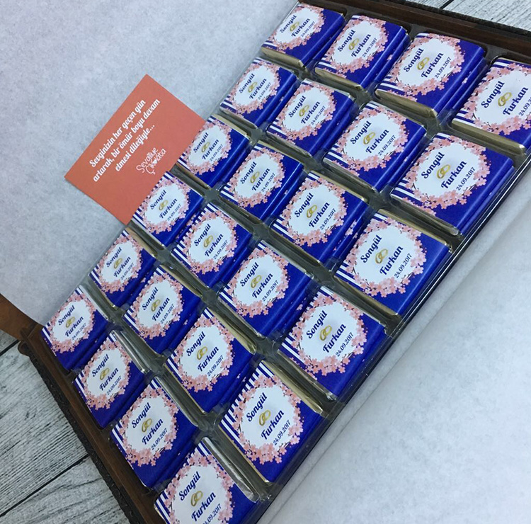 soz cikolatasi ahsap kutu 72 ad cikolatali